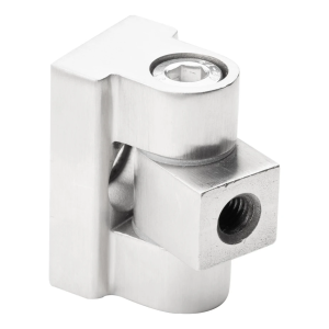 180°-os zsanér üvegfogóhoz 45 x 45 x 26 mm sík rendszer AISI304, szatén
