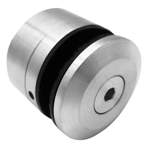 Pontszerű üvegtartó 8-16,76mm ø 48/26/M10x38 imbuszra AISI304 szatén lapos rendszer