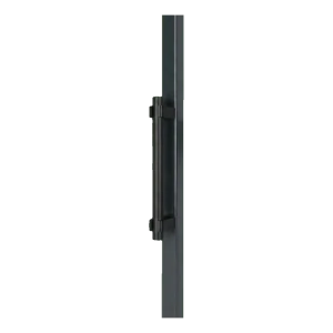 Locinox rögzített kapufogantyú (antaba) anodizált alumíniumból 365 mm – fekete, egyoldalas