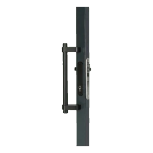 Locinox – rögzített kapufogantyú anodizált alumíniumból 365 mm, fekete, egyoldalas 60°