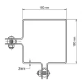 Sarokbilincs kerítéspanelekhez 100x100 mm horganyzott 000-773 (4)