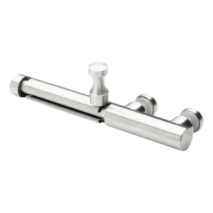 Üvegkapu tolózár rozsdamentes acél AISI 304 ø20 mm szatén – csavaros rögzítés