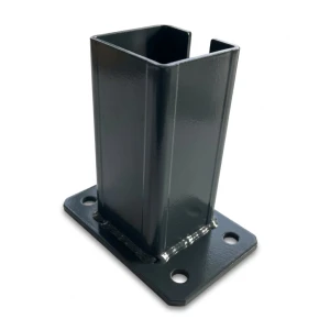 Oszlop talp kerítésoszlophoz 80x80 mm 8 mm grafit