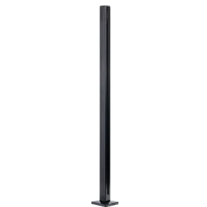 Oldalsó oszlop korlát 45x45x1100mm üveg 8,72mm fekete alumínium lapos rendszer