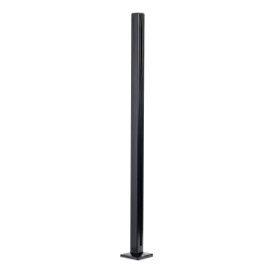 Balusztráda közbenső oszlop 45x45x1100mm üveg 8,72mm fekete síkbeli rendszer alumínium