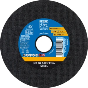 PFERD EHT 125-1.0 PSF Steel – acélvágó tárcsa 125 x 1,0 mm - 25 darabos kiszerelés