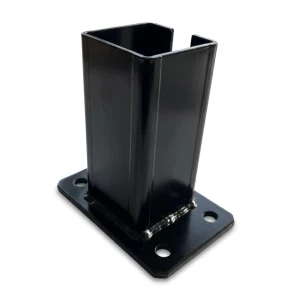 Oszlop alapzat kerítésoszlophoz 80x80 mm 8 mm fekete