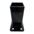 Oszlop alapzat kerítésoszlophoz 80x80 mm 8 mm fekete 000-786 (3)