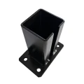 Oszlop alapzat kerítésoszlophoz 80x80 mm 8 mm fekete 000-786 (4)