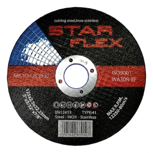 Star Flex – vágótárcsa acélhoz és INOX-hoz 125 × 2,5 mm (41-es típus)