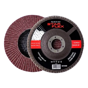 Starflex – lapos lamellás csiszoló tárcsa acélhoz 125 mm szemcseméret 40 (T27)