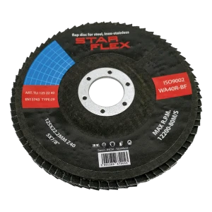 Star Flex – lamellás csiszolótárcsa cirkon T29 125 mm granulitás 40 rozsdamentes acélhoz