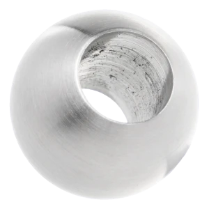Átmenő korlátkötő gömb fi 25 mm / furat 12 mm, AISI 304 rozsdamentes acél szatén