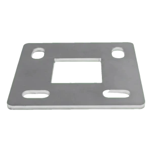 Korlátoszlop alaplemez hegesztéshez 80×80 mm – AISI 304 rozsdamentes acél, 40×40 rendszer