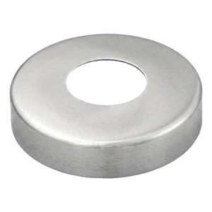 Takaró rozetta Ø42,4 mm csőhöz – AISI 304 rozsdamentes acél szatén Ø90 mm