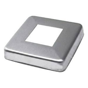 Fedőrózsa 40x40 mm profilhoz – rozsdamentes acél AISI 304 szatén