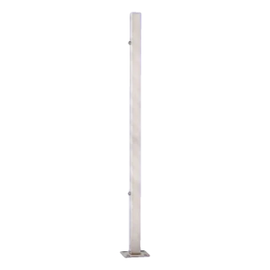 PINOX végső korlátoszlop 40x40 mm rozsdamentes acél AISI 304 szatén – padlóba szerelés