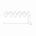PSG horganyzott acél fogasléc tolókapukhoz 1000 mm 4-es modul 001-284 (2)